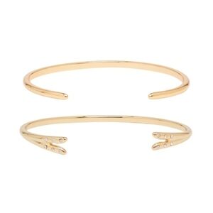 Michelle‎ Campbell Gold Talon Bracelet Set Rhinestone Cuffs Cuff Bangle